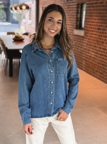 Chemise en jeans Asha - Bleu