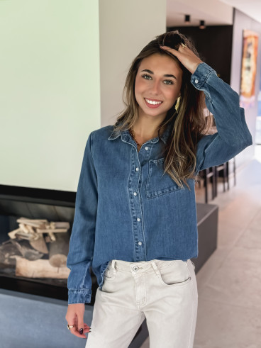 Chemise en jeans Asha - Bleu