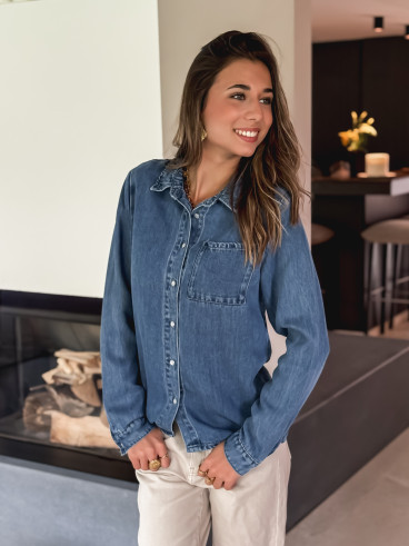 Chemise en jeans Asha - Bleu