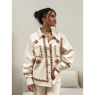 Chemise en jeans Charlaine - Beige/Camel