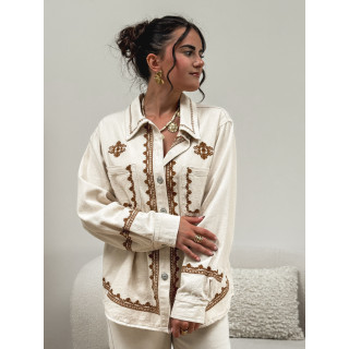 Chemise en jeans Charlaine - Beige/Camel