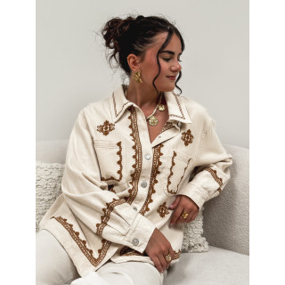 Chemise en jeans Charlaine - Beige/Camel