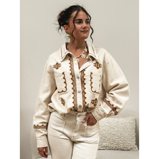 Chemise en jeans Charlaine - Beige/Camel