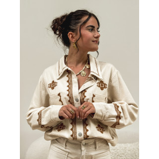 Chemise en jeans Charlaine - Beige/Camel