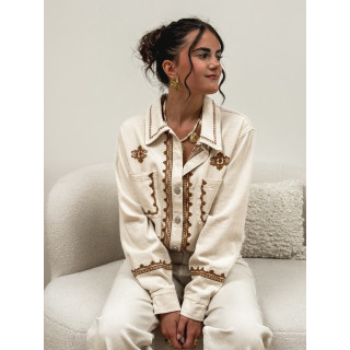 Chemise en jeans Charlaine - Beige/Camel