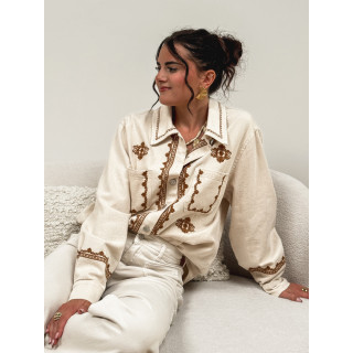 Chemise en jeans Charlaine - Beige/Camel