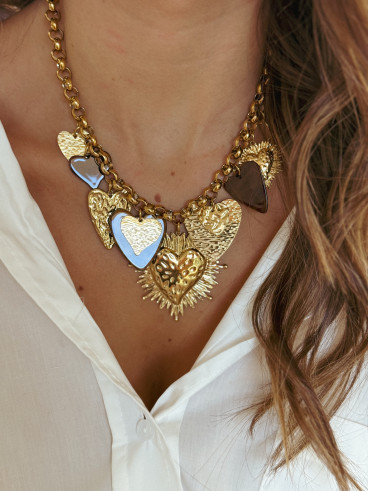 Collier Lariza - Doré/Marron