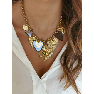 Collier Lariza - Doré/Marron