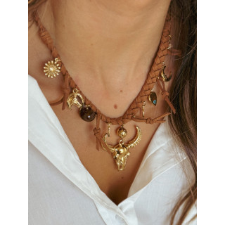 Collier Jessy - Marron/Doré