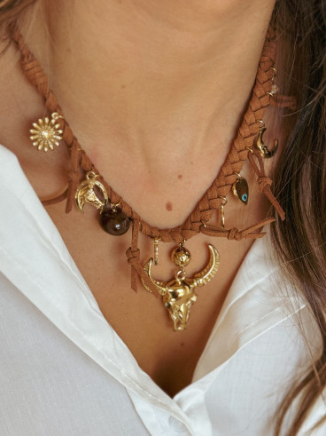 Collier Jessy - Marron/Doré