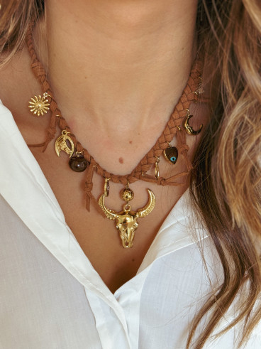 Collier Jessy - Marron/Doré