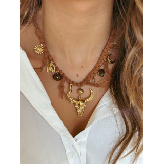 Collier Jessy - Marron/Doré