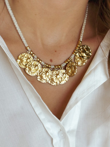Collier Téana - Doré/Beige