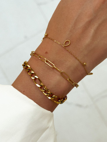 Bracelet à charms Clover - Doré