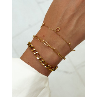 Bracelet à charms Clover - Doré