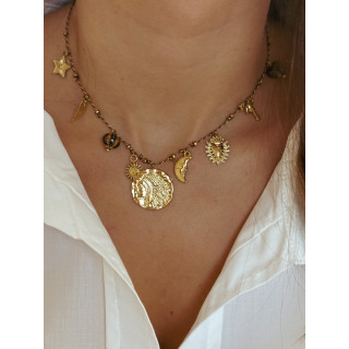 Collier Zoya - Marron