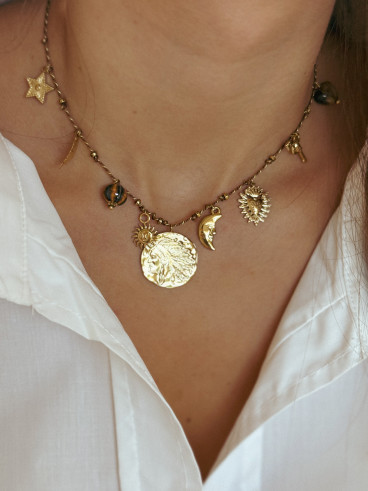 Collier Zoya - Marron