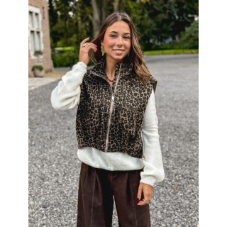 Veste sans manches Keshia - Taupe/Noir