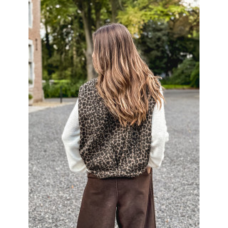 Veste sans manches Keshia - Taupe/Noir