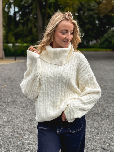 Robe courte Thiora - Ecru