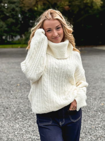 Robe courte Thiora - Ecru