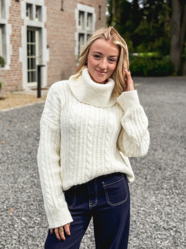 Robe courte Thiora - Ecru