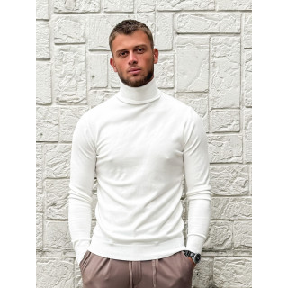 Pull col roulé Gaspard - Blanc