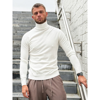 Pull col roulé Gaspard - Blanc
