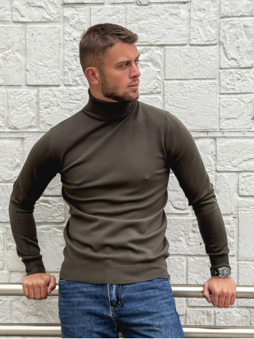 Pull col roulé Gaspard - Kaki