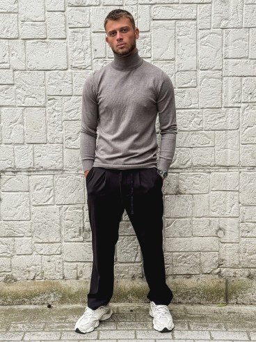 Pull col roulé Gaspard - Taupe