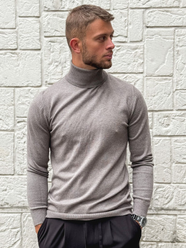 Pull col roulé Gaspard - Taupe