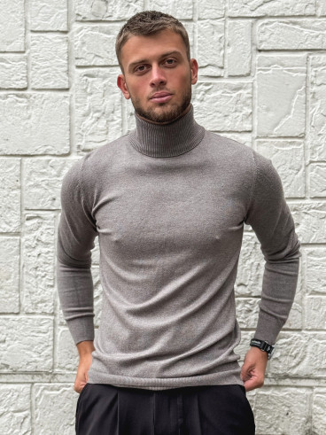 Pull col roulé Gaspard - Taupe