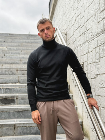 Pull col roulé Gaspard - Noir