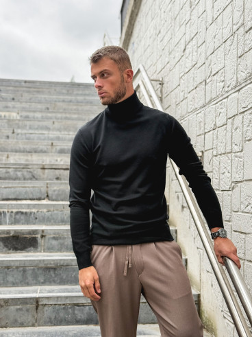 Pull col roulé Gaspard - Noir