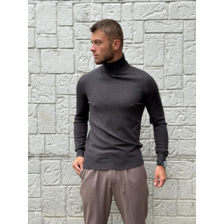 Pull col roulé Gaspard - Gris foncé