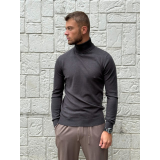 Pull col roulé Gaspard - Gris foncé