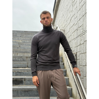 Pull col roulé Gaspard - Gris foncé