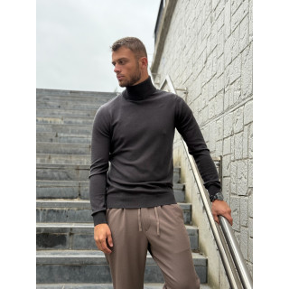 Pull col roulé Gaspard - Gris foncé