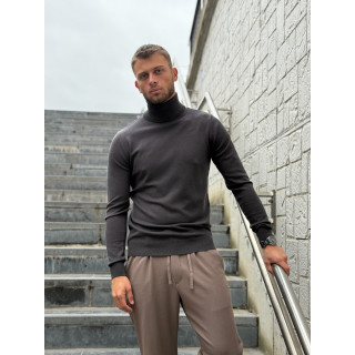 Pull col roulé Gaspard - Gris foncé