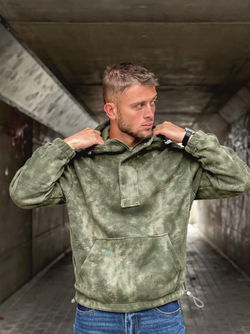 Pull à capuche Laurenz - Kaki Pull à capuche Laurenz - Kaki