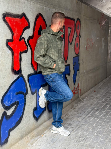 Pull à capuche Laurenz - Kaki Pull à capuche Laurenz - Kaki