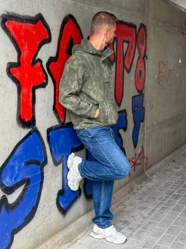 Pull à capuche Laurenz - Kaki Pull à capuche Laurenz - Kaki