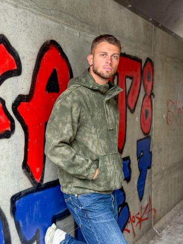 Pull à capuche Laurenz - Kaki Pull à capuche Laurenz - Kaki