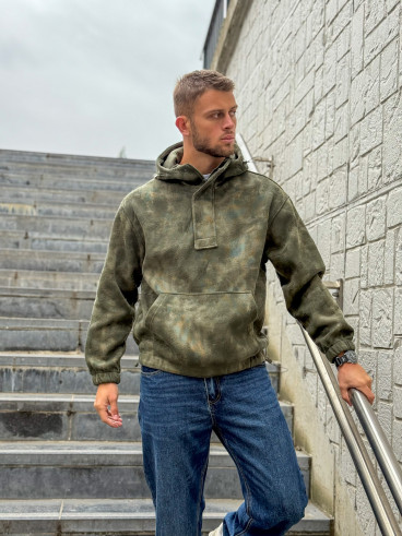 Pull à capuche Laurenz - Kaki Pull à capuche Laurenz - Kaki