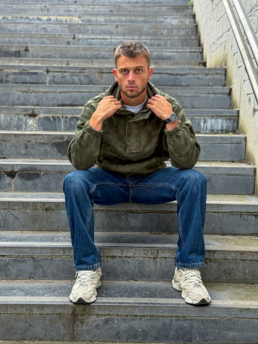 Pull à capuche Laurenz - Kaki Pull à capuche Laurenz - Kaki