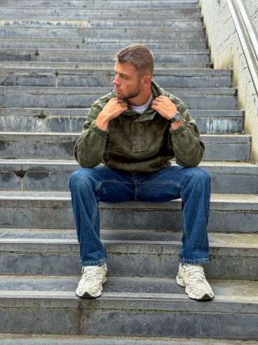 Pull à capuche Laurenz - Kaki Pull à capuche Laurenz - Kaki