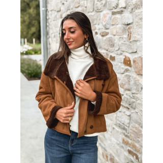 Veste en Suédine Jalya - Camel