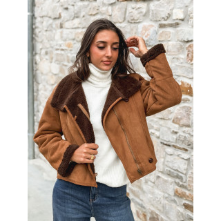Veste en Suédine Jalya - Camel