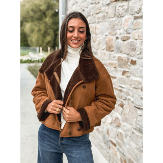 Veste en Suédine Jalya - Camel