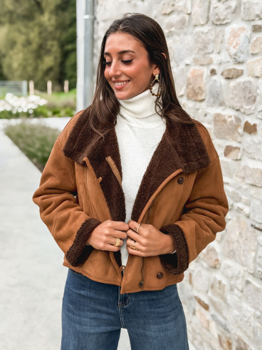 Veste en Suédine Jalya - Camel